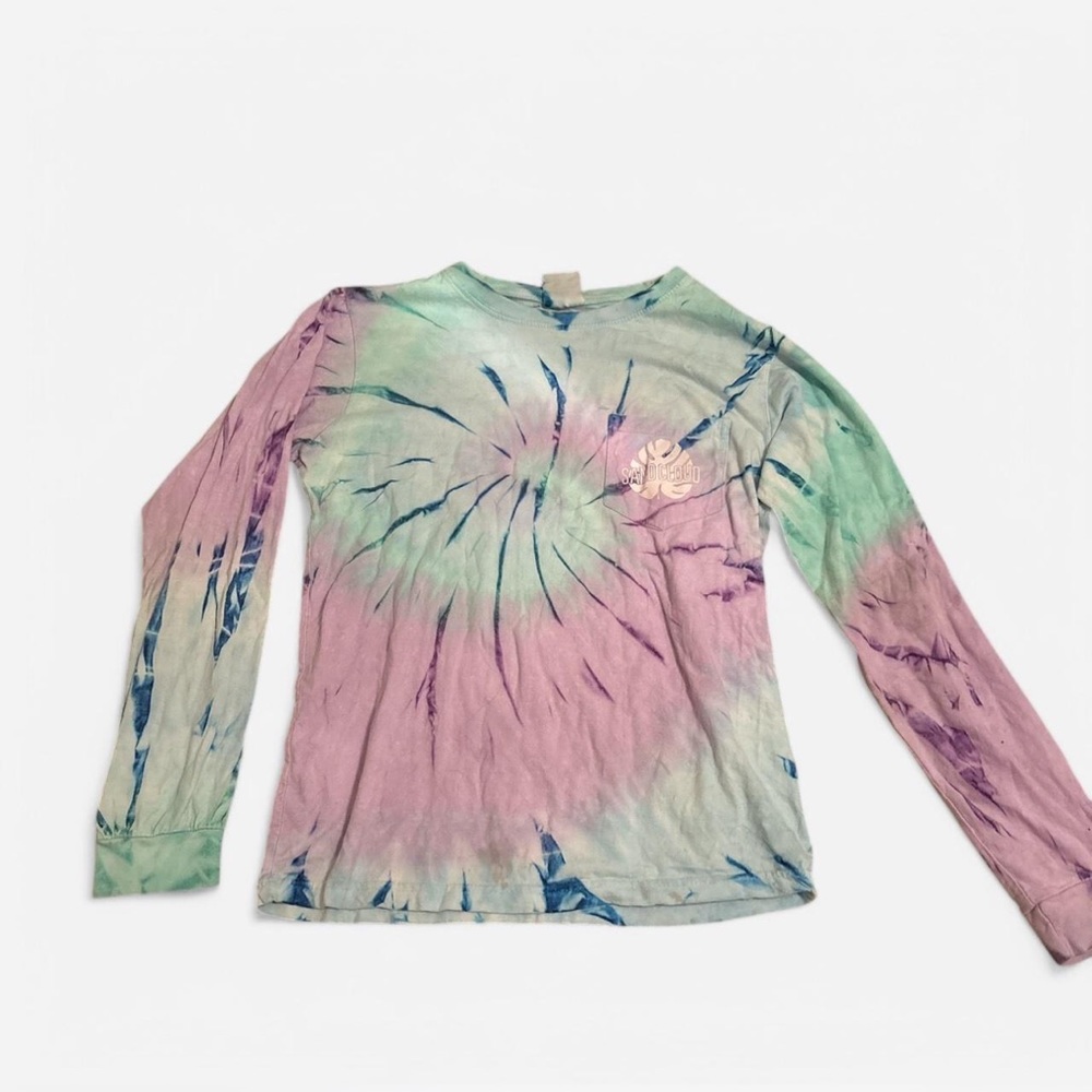 Pastel Tie Dye Long Sleeve Shirt (XS)